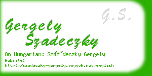 gergely szadeczky business card